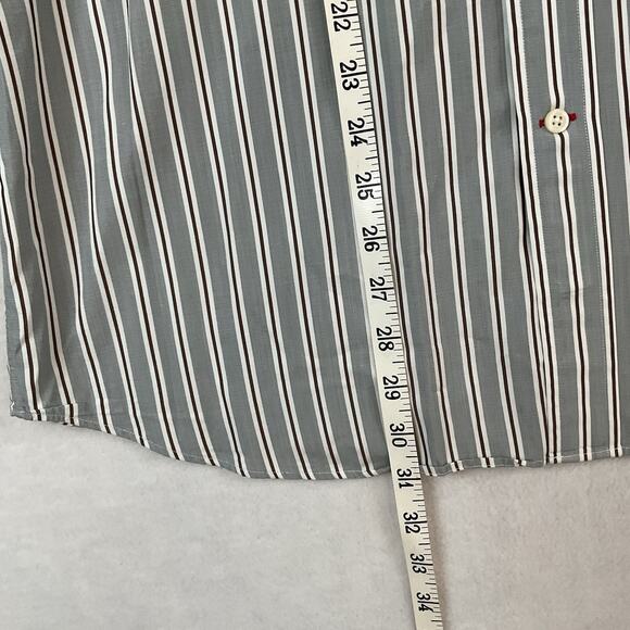 Daniel Cremieux Classics Shirt Mens L Gray Stripes Tailored Fit Long Sleeves - Picture 5 of 12